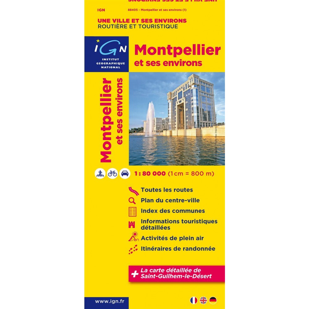 Montpellier med omgivningar IGN